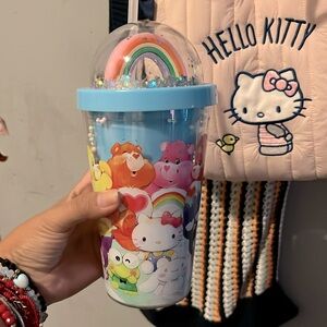 Hello kitty and care bear cup new